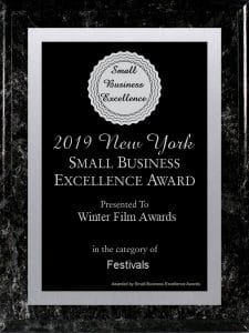 Winter Film Awards selected for 2019 New York Small Business Excellence Award